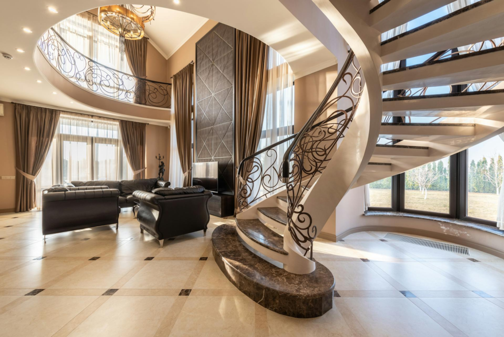 Modern stair railing design featuring luxury floating staircase railings